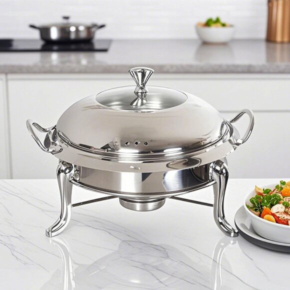 SOGA Stainless Steel Round Chafing Dish